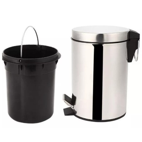 Lixeira de Aço e Inox - 5 litros