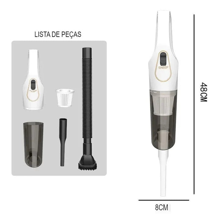 Aspirador de Pó Sem Fio Vertical Portátil -Multifuncional Escova Turbo 3 em 1