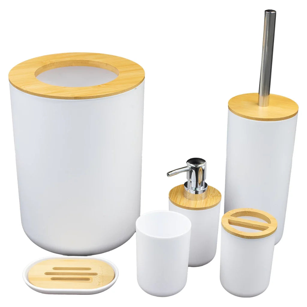 Kit para Banheiro Bambu - 6 peças