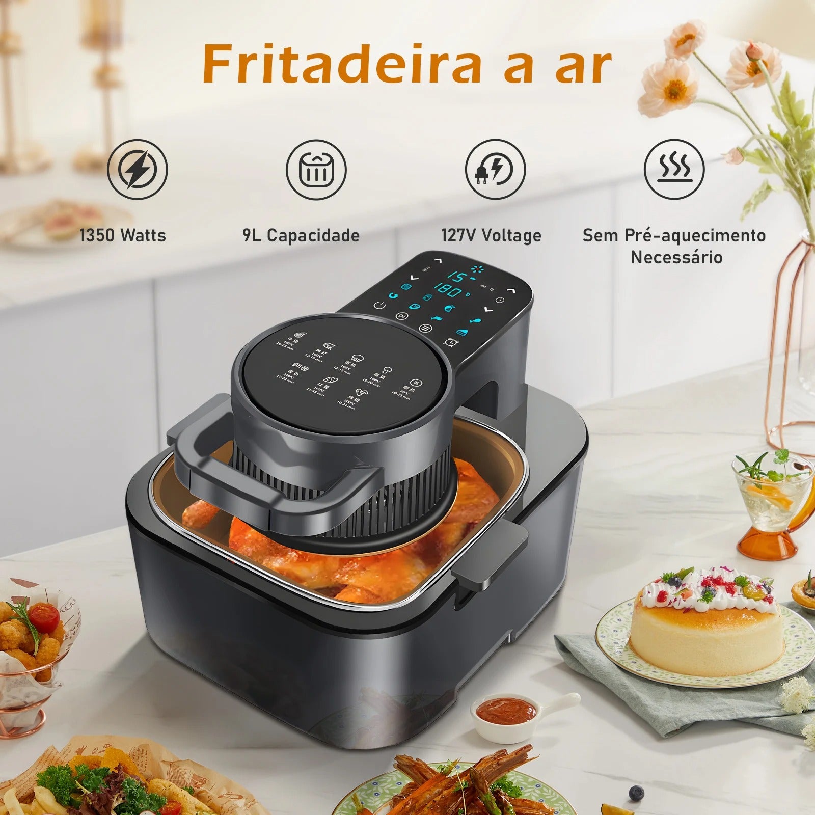 Fritadeira a ar sem Óleo Inteligente - 110v