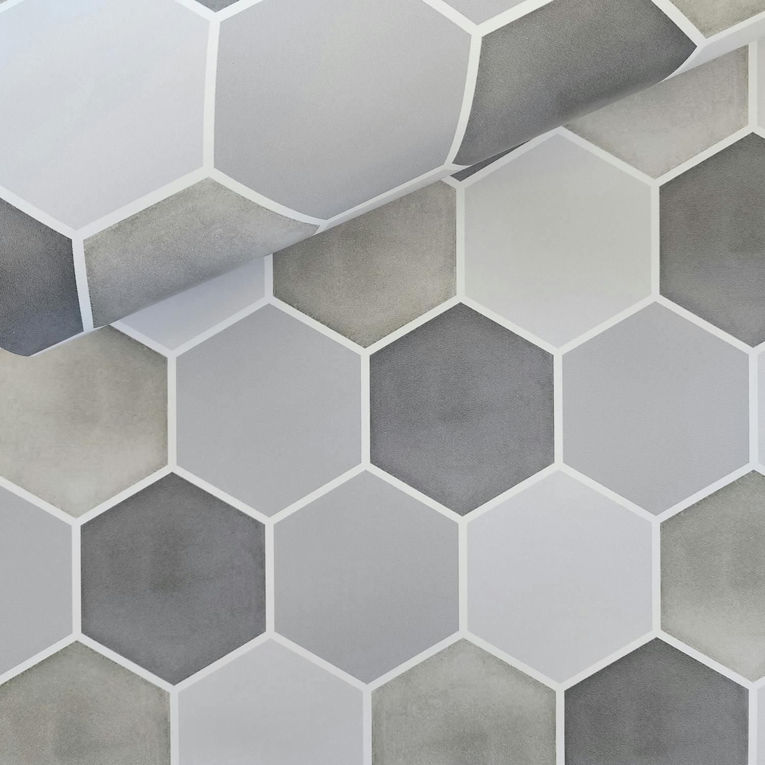 Papel de Parede Lavável Hexagonal Matine - Loja LARe